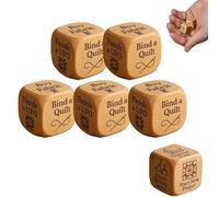Dadi Da Quilting - Strumento Di Selezione Per Progetti Di Quilting, Dadi Decisionali in Legno Con 6 Attività Di Quiltings Incise, Regalo Divertente Fatto A Mano Per Il Cucito (5pcs)