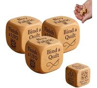 Dadi Da Quilting - Strumento Di Selezione Per Progetti Di Quilting, Dadi Decisionali in Legno Con 6 Attività Di Quiltings Incise, Regalo Divertente Fatto A Mano Per Il Cucito (3pcs)