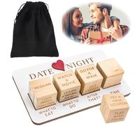 Dadi Date Night, Dadi per Appuntamenti Notturni di San Valentino, Dice Data con Vassoio, Giochi di Dice Romantici per Adulti, Dice Legno, Giochi Hot per Coppie Adulti, Divertente Regalo di San