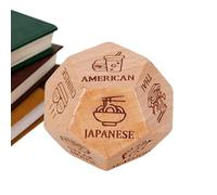 Dadi decisionali alimentari, Dadi di selezione di alimenti in legno, 12 Dadi idea per appuntamenti laterali, Gioco di dadi di coppia riutilizzabile, Set di dadi per cena romantica per marito, Adulti