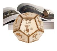 Dadi decisione del cibo in legno a 12 lati - idee creative per coppie | giochi di ruolo da tavolo | Foodd Decider Dicee per date nights - 3,1 x 2,8 pollici Uniquee regalo per coppie