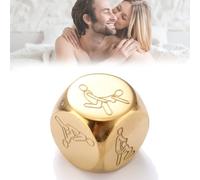 Dadi dell'affetto, dadi del gioco dell'amore, dadi per la notte degli appuntamenti, gioco da camera che favorisce l'intimità, ispira romanticismo e amore, perfetto per appuntamenti e coppie (Gold)