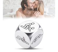 Dadi dell'affetto, dadi del gioco dell'amore, dadi per la notte degli appuntamenti, gioco da camera che favorisce l'intimità, ispira romanticismo e amore, perfetto per appuntamenti e coppie (Silver)