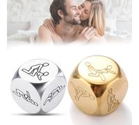 Dadi dell'affetto, dadi del gioco dell'amore, dadi per la notte degli appuntamenti, gioco da camera che favorisce l'intimità, ispira romanticismo e amore, perfetto per appuntamenti e coppie (2 PCS)