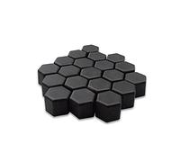 Dadi delle Ruote 20pcs 17mm 19mm 21mm Black Car Wheel Caps Bolts Covers Nuts Silicone Auto Wheel Hub Protectors Screw Cap Styling Anti Rust Cover(Black,21mm)