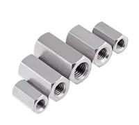 Dadi di accoppiamento esagonali 1 pz M8 M10 Dadi di accoppiamento esagonali in acciaio inossidabile 304 Dado lungo esagonale Collegamento perno filettato Accessori hardware(M10x17x15mm)