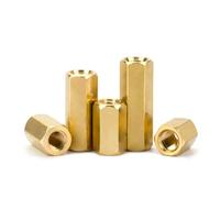 Dadi di accoppiamento esagonali in ottone M3.5, dadi metrici S=7mm, connettori for barre filettate 7 15 40 50 70mm pezzi (16 mm)(30 mm)