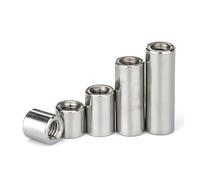 Dadi di accoppiamento esagonali lunghi, 5-20 pezzi M3-M16 304 prolunga in acciaio inossidabile colonna rotonda dado di accoppiamento dimensioni multiple(OD14xM10x25 (5pcs))
