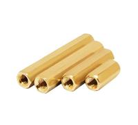 Dadi di accoppiamento esagonali metrici in ottone, dadi con raccordo dritto in 5 6 55 70 mm, connettori for barre filettate pezzi (55 mm)(18mm)
