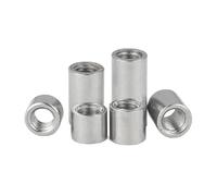 Dadi di accoppiamento per giunti a colonna tondi Dado di collegamento cilindrico in acciaio inossidabile M2-M8, 10 pezzi, 4mmxM2x5mm