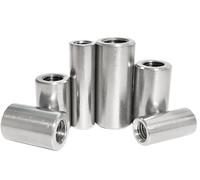 Dadi di accoppiamento tondi Confezione da 10 dadi di accoppiamento rotondi in acciaio inossidabile 304 M6 e M8 argento(M8*20 * 16)