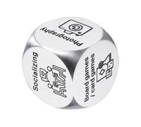 Dadi di appuntamento per coppie - Decisione | Set di dadi notturni in acciaio inox - Opzione Selector Cube Tool per prendere le decisioni di San