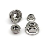 Dadi di bloccaggio, 2 M4 M5 M6 M8 M10 M12 304 A2-70 In Acciaio Inox Tipo di Coppia Prevalente Tutto In Metallo Inserto Flangia Esagonale Dado Autobloccante controdado(M10 serrated bottom)