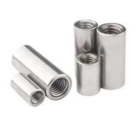 Dadi di collegamento rotondi, Dadi di accoppiamento rotondi in acciaio inossidabile 304 con filettatura femmina, misure multiple, confezione da 10(M3*6 * 20)