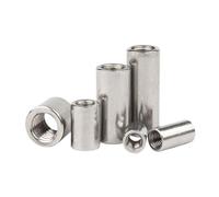 Dadi di collegamento rotondi, Dadi di accoppiamento rotondi in acciaio inossidabile M3 M16(M10x 16x40mm1pcs)