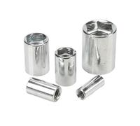 Dadi di collegamento rotondi, Dadi di collegamento rotondi Dado a esagono incassato Accoppiamento M5-M20 Dimensioni multiple Argento Confezione da multipli(M20X30X36(1PCS))