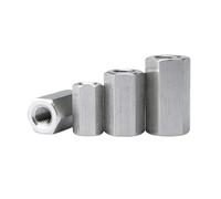 Dadi di collegamento tondi, Dado di accoppiamento esagonale in acciaio inossidabile 304 A2 M8-M16(Length 20mm,M14 1PC)