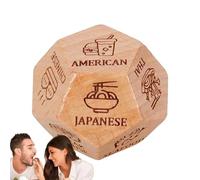 Dadi di decisione del cibo, cubo per coppie, cubo per la scelta del cibo, 12 pagine, divertente cubo "What to Eat", riutilizzabile per Natale, compleanno