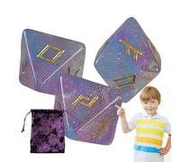 Dadi di Divinazione, dadi di Astrologia,Dadi di previsione di apprendimento astrologia a 8 lati per adulti | Dadi runici poliedrici con borsa a coulisse per giochi da tavolo di Divinazione