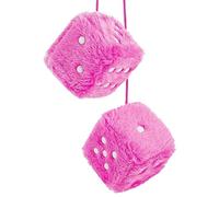 Dadi Di Peluche Auto, Un Paio Di Dadi Peluche Appesi, Accessori Auto Dadi Peluche Rosa Accessori Dadi Peluche Auto Specchietto Retrovisore Interno Auto Accessori Appesi 2.75 Pollici Dadi Auto