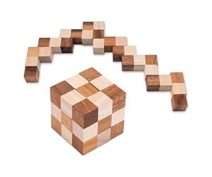 Dadi di serpente 3 x 3 g M - 6 x 6 x 6 cm - Snake Cube - Puzzle 3D - Gioco di pensiero - Gioco di pazienza - Gioco di logica in legno pregiato