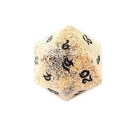 Dadi diaspro con immagine - Dadi intagliati a mano D4 D6 D8 D10 D12 D20 Percentile o set poliedrico da 7 pezzi per DND e RPG da tavolo (D20Face)
