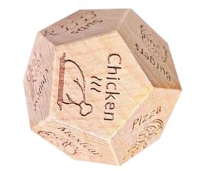 Dadi divertenti - cubo originale per la cena, divertente cubo di scelta del cibo, gioco di decisioni di coppia, cubo da 12 lati con idee creative per il tribunale | Gioco da sera per donne e uomini