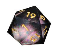 Dadi DND in resina con nucleo liquido Dadi in resina con bordo affilato Dadi a 20 lati Dadi color argento dorato Numero Dadi poliedrici Sabbie mobili Multi-lati Gioco da tavolo RPG Dadi Prop Golden n
