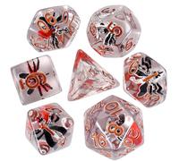 Dadi Dungeons and dragons Magia D20 I dadi da gioco Dungeons ti mostrano un affascinante mondo di ambra zanzara, sembra una zanzara intrappolata in ambra.