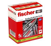 Dadi e viti Fischer DuoSeal 557727 S A2 Impermeabili Ø 6 x 38 mm (50 Unità)