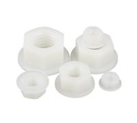 Dadi esagonali con flangia dentellata, Dado flangiato esagonale in nylon multicolore M3-M12 Isolamento termico dall'elettricità(White,M8-20pcs)