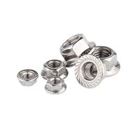 Dadi esagonali con flangia dentellata, Fine Thread Serrated Hex Flange Lock Nuts 304 SS M6-M20 Kit(M12x1.5 (5pcs))