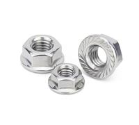 Dadi esagonali con flangia dentellata, Stainless Steel Hex Head Serrated Flange Lock Nut DIN6923 M3 M12 Pack(M3-(25PCS))