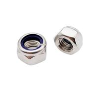 Dadi Esagonali di Bloccaggio 304 In Acciaio Inox Esagonale Esagonale Inserto In Nylon Autobloccante Dado Nylock Dado Controdado 2/5/10/50X M2 M2.5 M3 M3.5 M4 M5 M6 M8 M10 M12 M16(M12 5pcs)