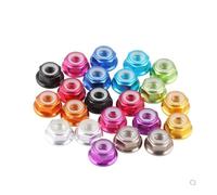 Dadi esagonali in lega di alluminio con rivetti in nylon da 2 a 10 pezzi M2 - M8, 11 colori(Light blue,M2 10PCS)