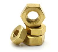 Dadi esagonali in ottone da 1-50 pezzi M1-M24 Dadi metrici in lega di rame dorati non magnetici(M2.5 X 50Pcs)