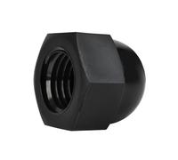 Dadi esagonali in plastica bianchi/neri con cappuccio in nylon, copertura decorativa, dado a ghianda semicircolare M3 M4 M5 M6-M20, cupola esagonale cieca(Black,M6 (50pcs))