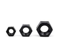 Dadi esagonali in plastica metrici, colore bianco nero, | For viti e bulloni, elementi di fissaggio leggeri for assemblaggi domestici e di macchinari(Black,M8 20pcs)