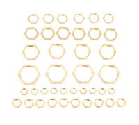 Dadi Esagonali Sottili Filettati in Ottone 40 Pezzi, G1 / 8 a G1, Set Completo per Collegamenti Tubazioni - Alta Resistenza, Materiale Durevole, Ideale per Idraulica e Riparazion