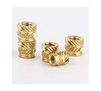 Dadi filettati zigrinati in ottone termoindurenti for parti da incorporare stampa 3D, inserti plastica termofusibile M2,5 M3 M4 M5 M6(Length 4.0mm,M2.5xOD4.2 (50Pcs))