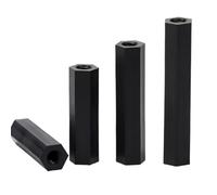 Dadi flangiati, dadi esagonali Dadi di accoppiamento esagonali lunghi in lega di alluminio M3 6 mm-60 mm multicolore, confezione da 10(Black,M3x22H5mm)