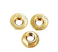 Dadi flangiati esagonali in rame con dado Spinlock seghettato a testa esagonale in ottone(M4 (10Pcs))