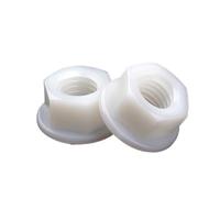 Dadi flangiati in nylon da 10/20/50 pezzi Dadi flangiati esagonali for isolamento termico/elettrico M3 M4 M5 M6 M8 M10 M12 (Color : White, Size : M8 (20pcs))