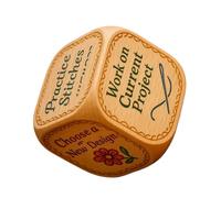Dadi fognarie, versatili, legno, divertimento da dadi del progetto trapuntato a 6 lati, fornitura di artigianato inciso, leggero per artisti principianti Donne Stitcher Associate Affermate Opere di