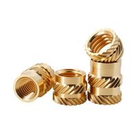 Dadi for inserti termici in ottone M2 M3 M4 M5 M6 M8 - Inserti filettati for iniezione hot melt zigrinati a doppia saia durevoli(M4x6.5mm 20pcs)