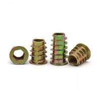 Dadi for mobili con inserto in legno Testa esagonale flangiata in lega di zinco M4-M10 50 pezzi(M10x20 (50Pcs))