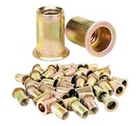 Dadi For Rivetti A Testa Piatta Con Inserto Filettato For Pistola For Rivettatrice, In Acciaio Al Carbonio Zincato, Accessorio For Ferramenta In Metallo(30PCS,M4)