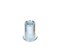 Dadi for rivetti a testa piatta in acciaio inossidabile M3-M12 304, inserti for rivetti filettati for rivettatura solida e rinforzo della filettatura(Bluewhite zinc,M8 (10Pcs))
