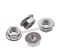 DADI IN ACCIAIO INOX M3 M4 M5 M6 M8 M10 M12 M14 M16 M20 FLANGIATI CON RONDELLA