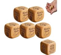 Dadi in legno fatti a mano con 6 attività di cucito incise, regalo divertente per trapunte, strumento creativo per progetti di trapuntatura, cucito e amanti del fai da te, per aggiungere entusiasmo